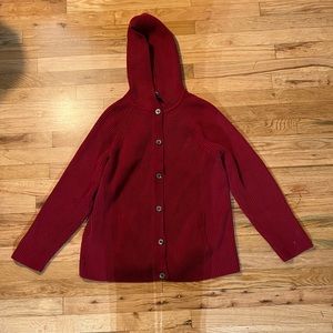 Red Ralph Lauren knitted button sweater